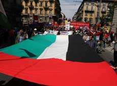 Manifestazione a sostegno di Gaza