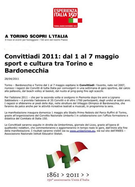 Esperienza Italia 150 - aprile 2011